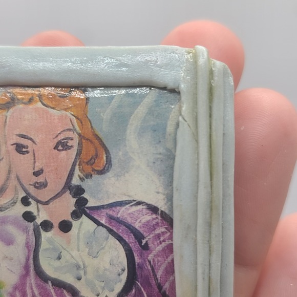 Vintage Matisse Brooch Lady Purple Robe Signed - Picture 7 of 13